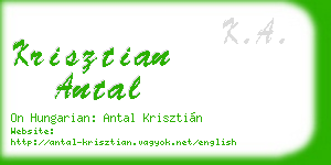 krisztian antal business card